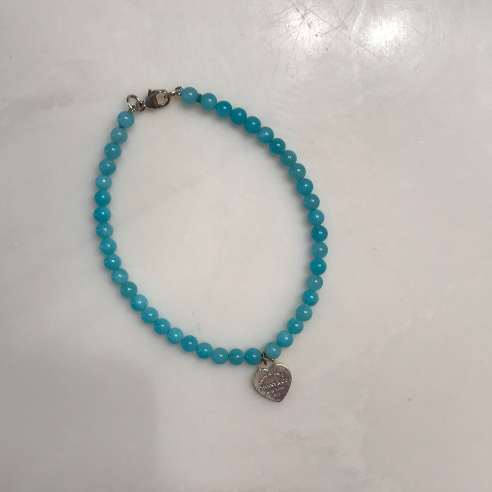 Blue beaded tiffany bracelet